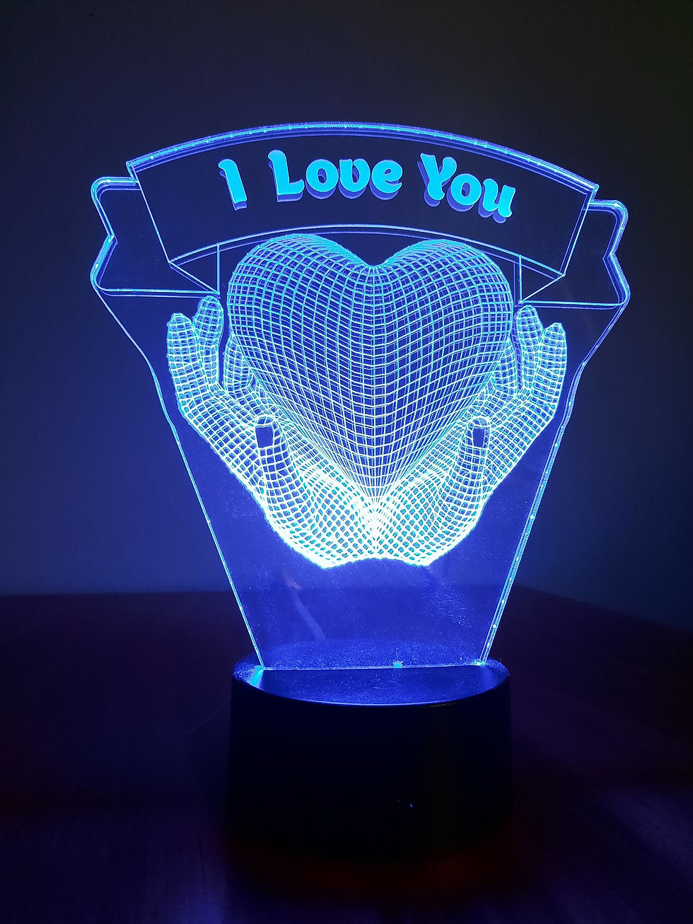Thumbnail: "Hands Holding a Heart, I Love You " LED Lamp (1120) - FREE SHIPPING!