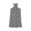 Thumbnail: Stylish sleeveless dress with fitted top and flowing skirt, abstract black swirl print