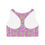 Thumbnail: Sports Bra - Pink & Lime Green Retro Paisley Yoga Top for Women