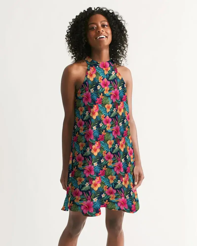 cute floral halter dress