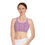 Thumbnail: Sports Bra - Pink & Lime Green Retro Paisley Yoga Top for Women