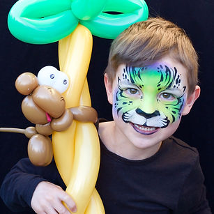 Daizy Design Face Painting, Balloon Twisting, Tiger Face Paint, Party Entertainment