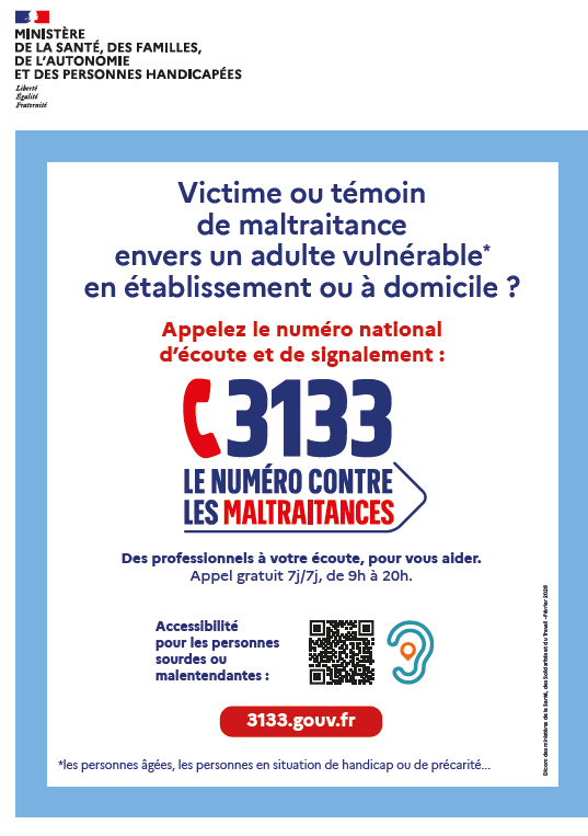 Le 3133 : un nouveau numéro national pour lutter contre la maltraitance des adultes vulnérables