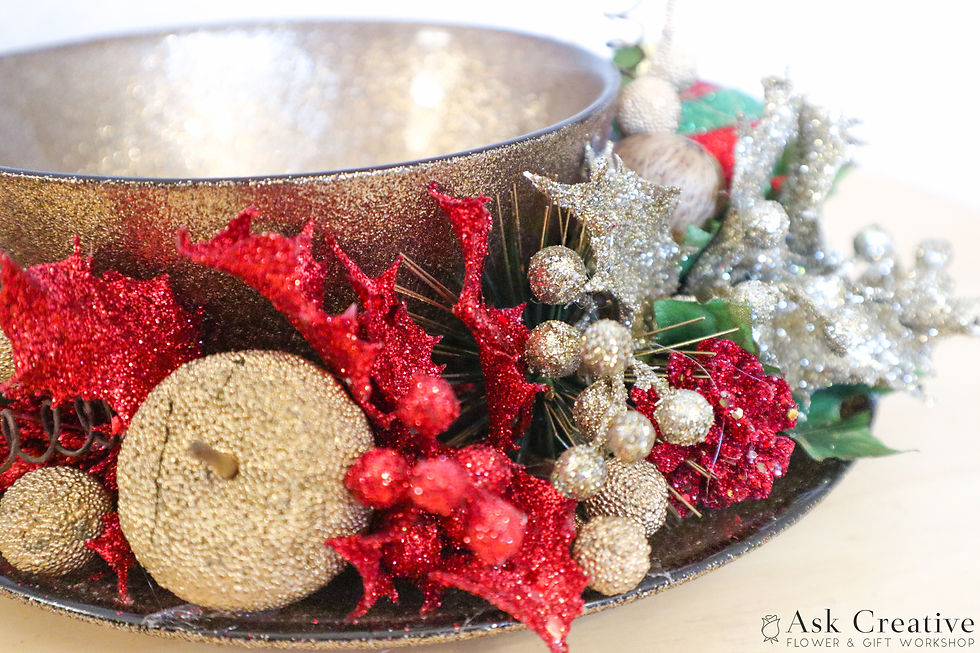 縮圖：Red & Gold Bowl Plate - Seasonal