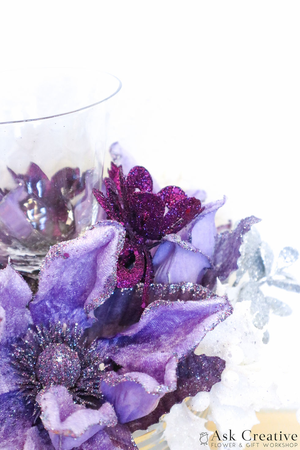 Thumbnail: Purple & Silver Arrangement 2 - Seasonal