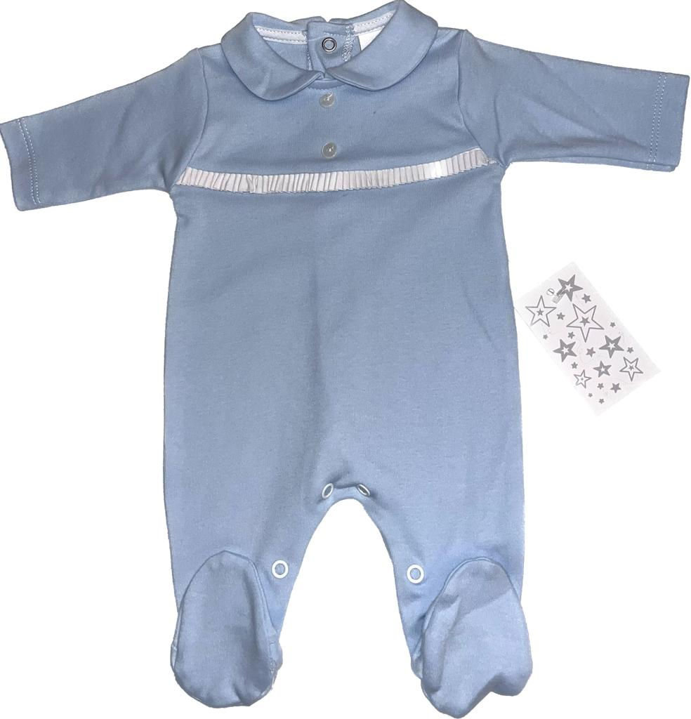 Louie Babygrow with ribbon trim