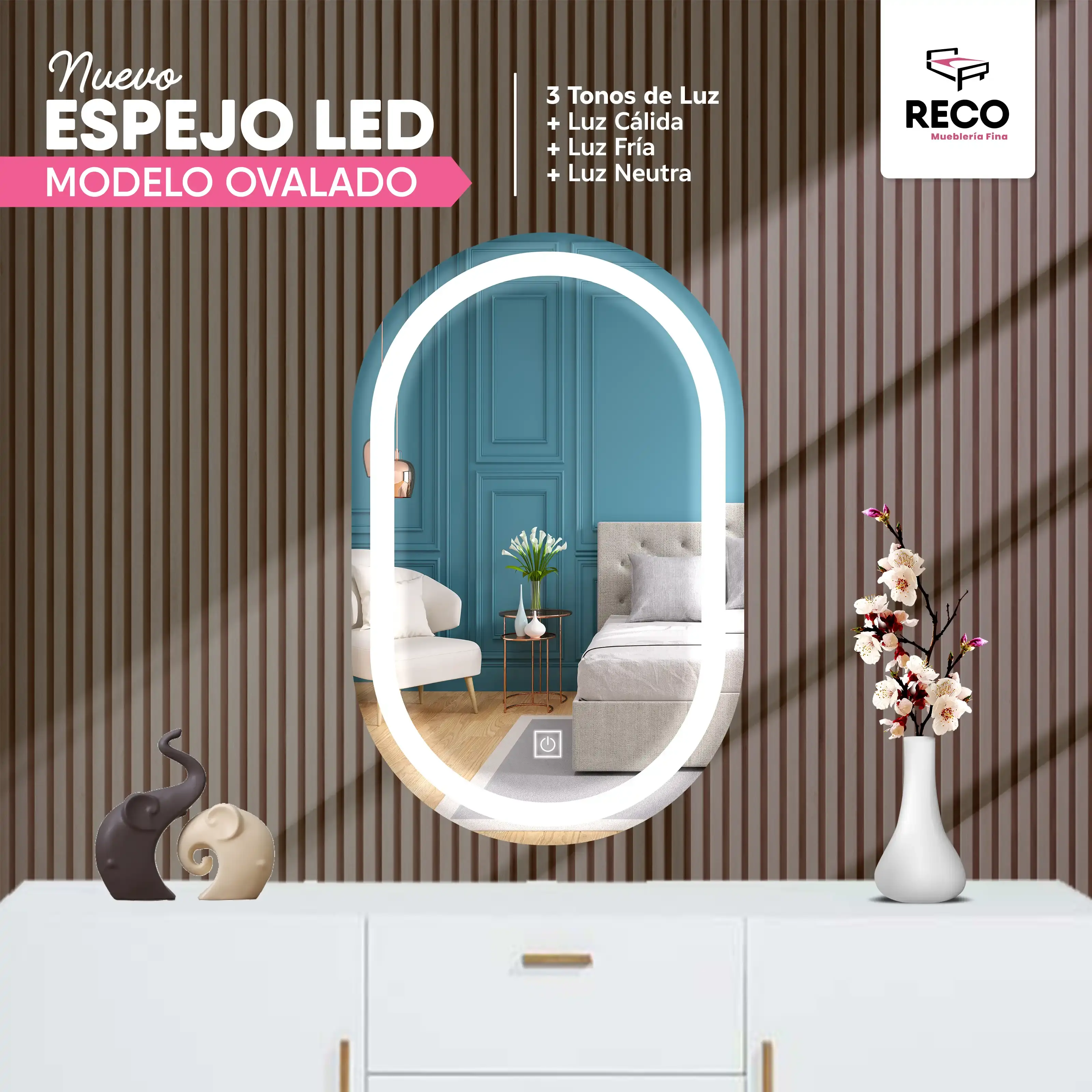 Espejo Led Ovalado