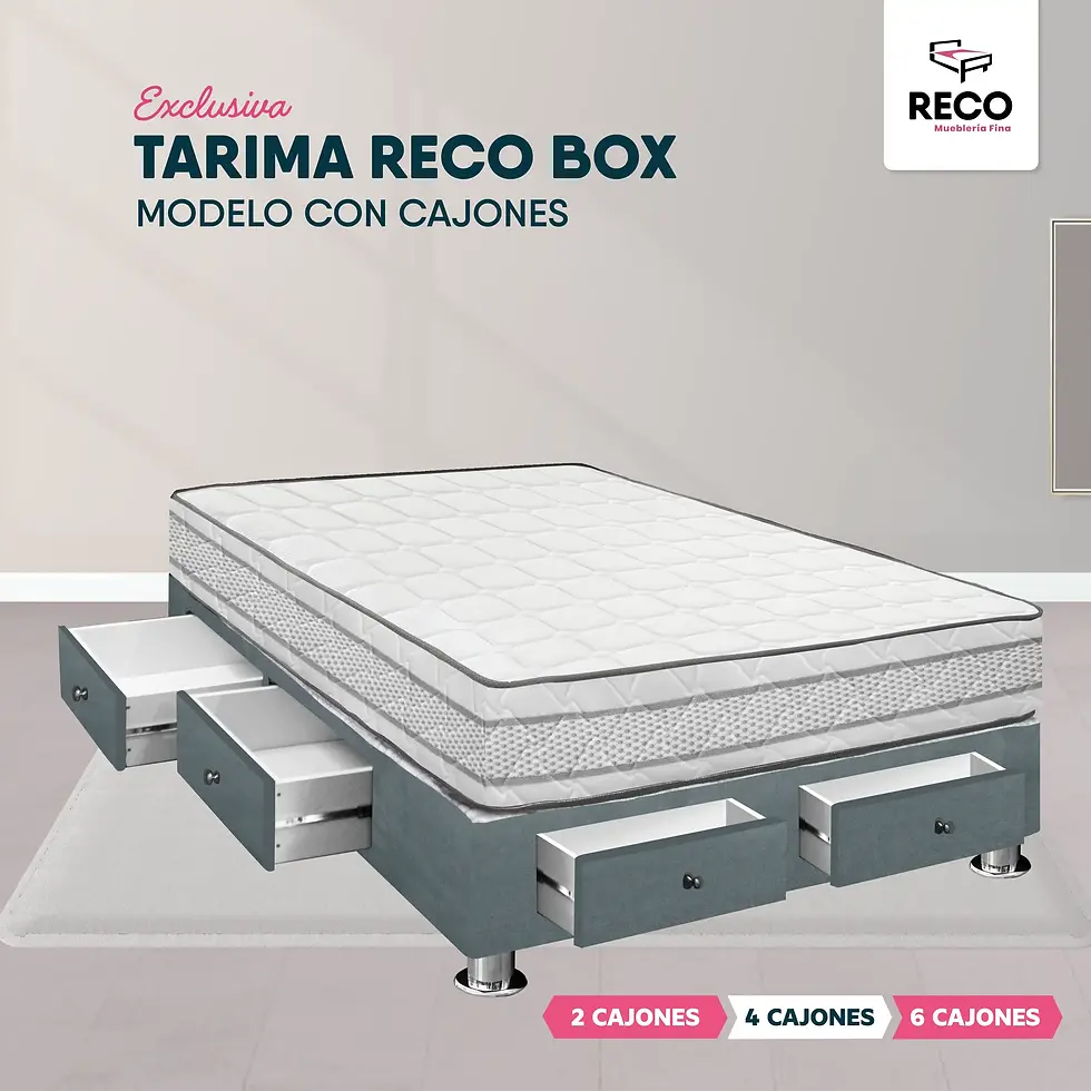 Miniatura: Tarima de 2 plz con cajones