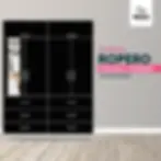 Ropero Strong de 4 puertas Negro