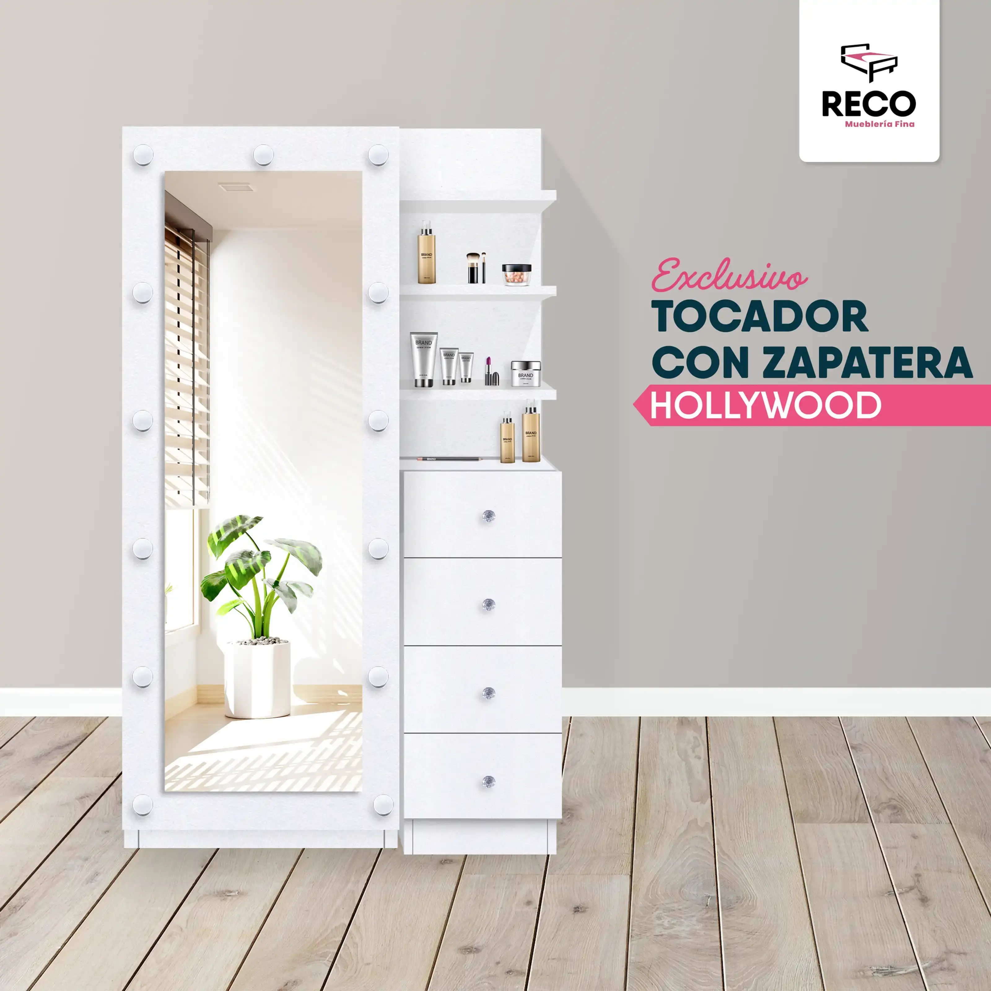 Tocador con Zapatera Hollywood