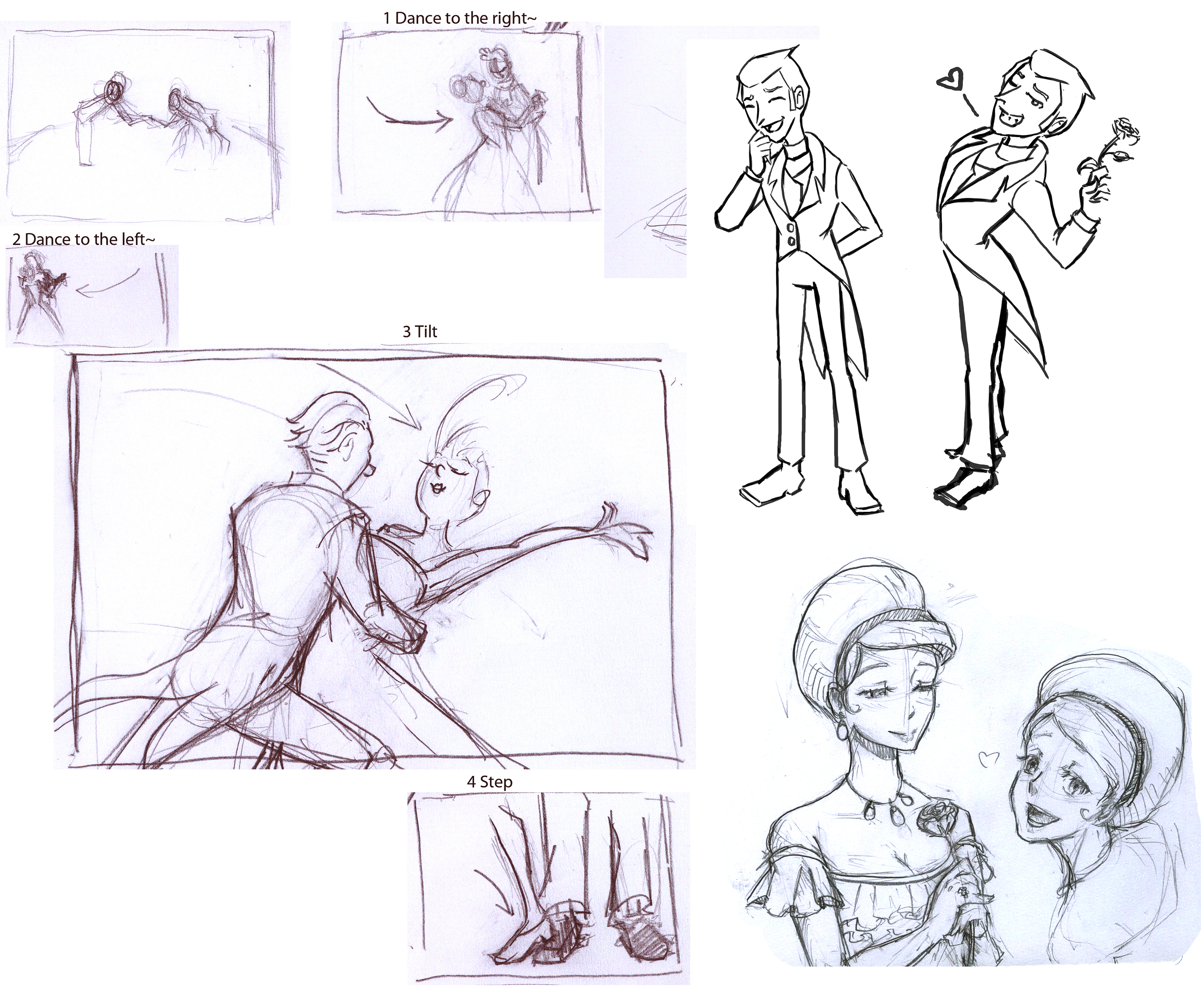 Storyboard and main characters