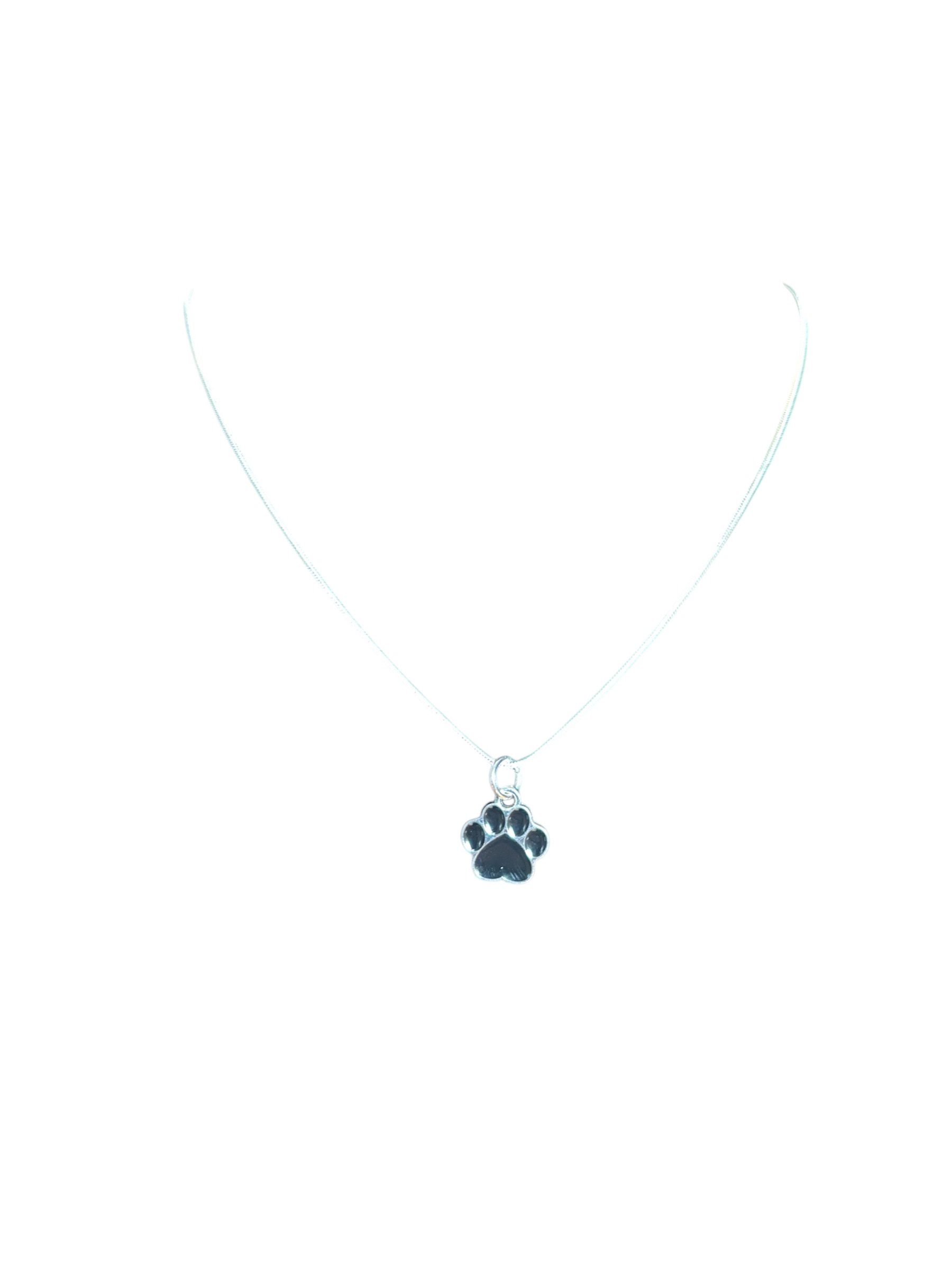 24 inch- Paw Print Charm Necklace – Multiple Colors Available!