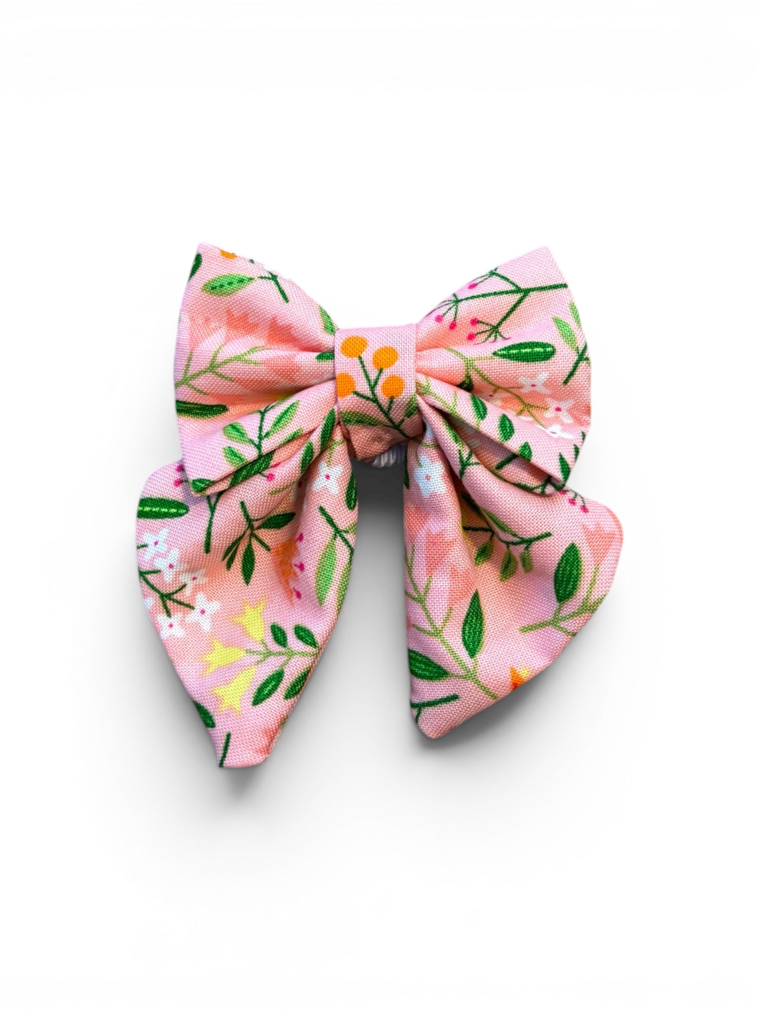 Pink Floral Sailor Bow