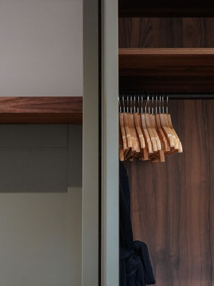 Bespoke Mudroom with adjustable shelving and shaker style doors