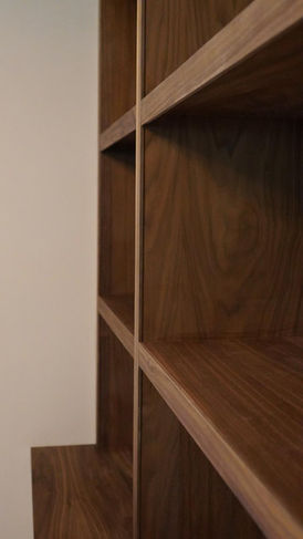 Bespoke Bookcase in American Black Walnut Veneer