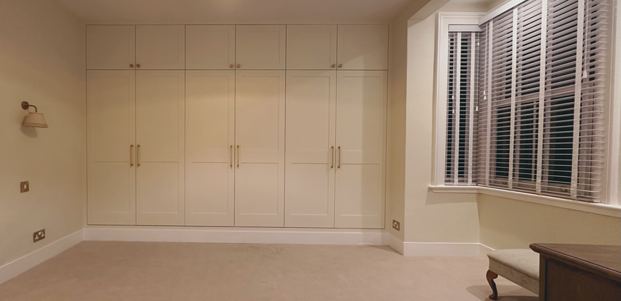 custom made fitted wardrobes shaker style Surrey carpenter storage bedroom home decor carpentry bespoke reigate