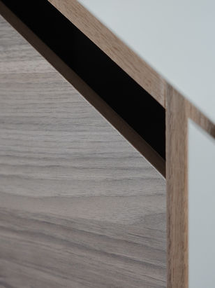 Bespoke Hallway Under-Stairs Storage with Veneered Drawers