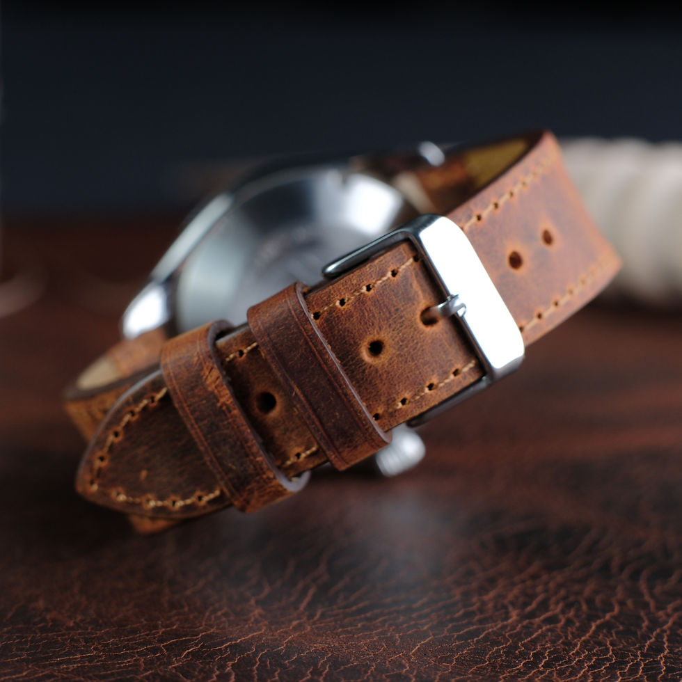 Küçük resim: Standart Lug Elit Seri Camel Crazy Deri Kordon (14-26mm arası tüm ölçüler)