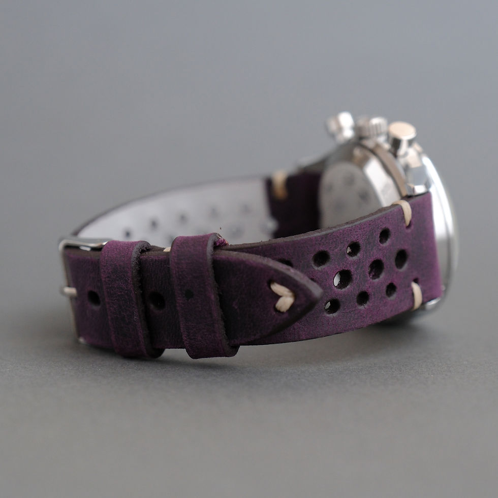 Standart Lug Comfort Seri Mor Deri Kordon (18-26mm arası tüm ölçüler)