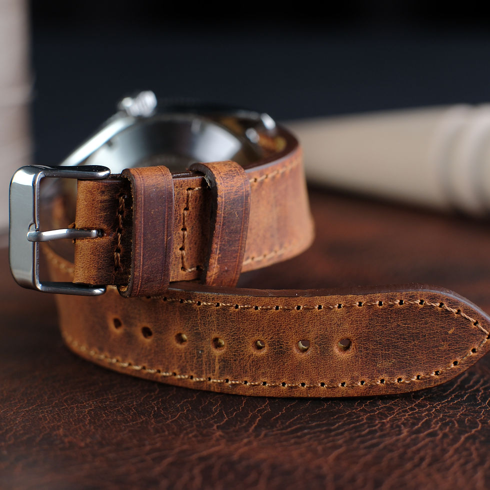 Küçük resim: Standart Lug Elit Seri Camel Crazy Deri Kordon (14-26mm arası tüm ölçüler)