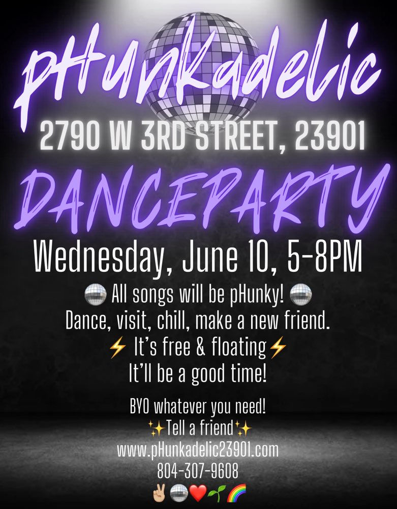 Network at pHuel Tuesday, dance at pHunky Wednesday🪩