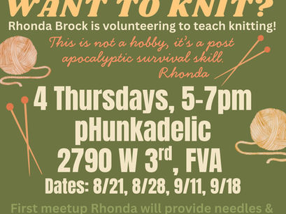 Knitting with Rhonda!