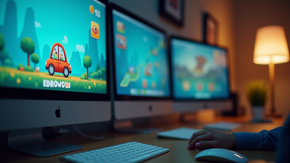 Close-up view of a computer screen displaying an interactive educational game interface.