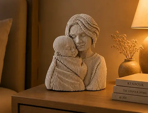 mother&baby parametric sculpture from photo 