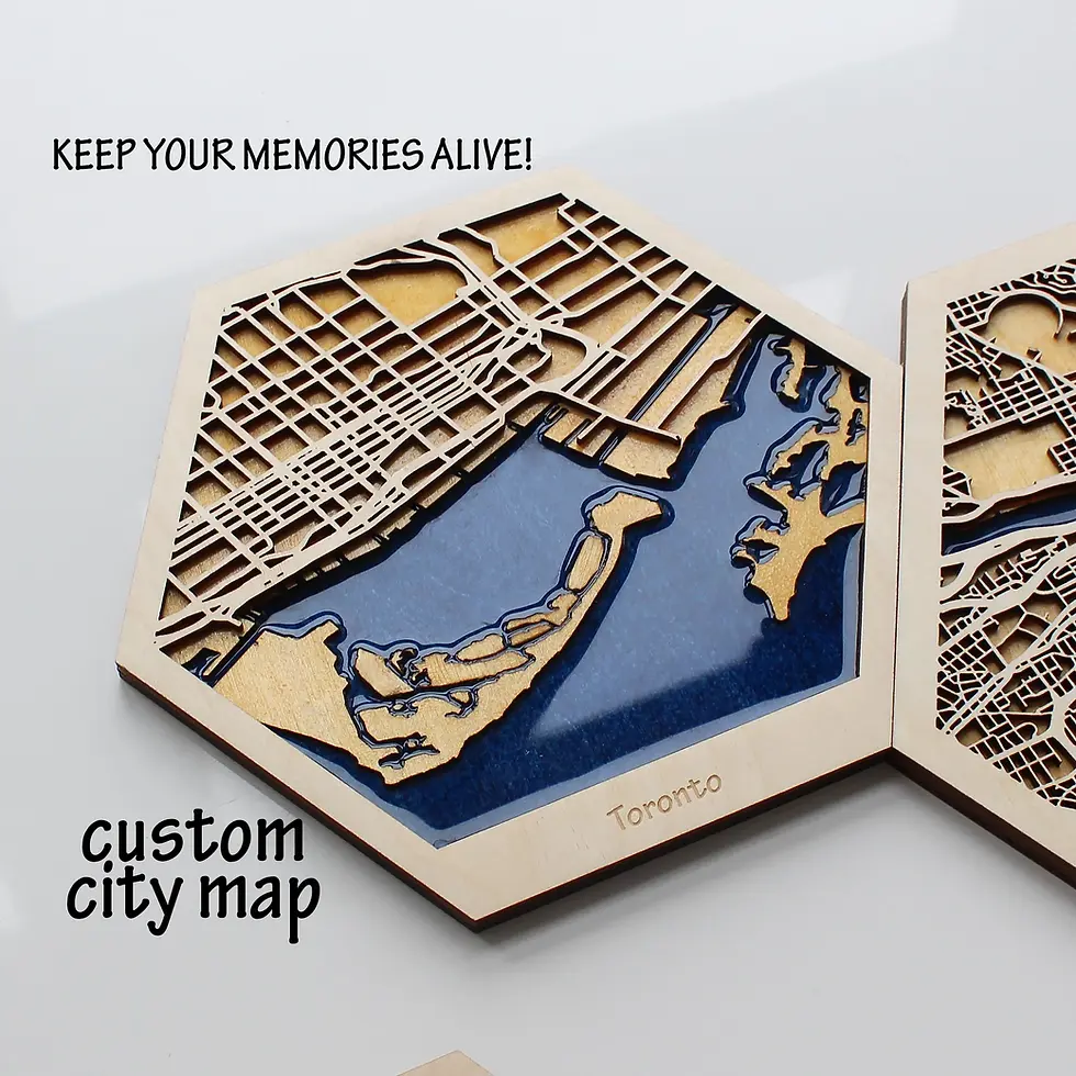 Thumbnail: Adventurer's Memory Lane: Road Trips and Discoveries, Hexagonal City Maps