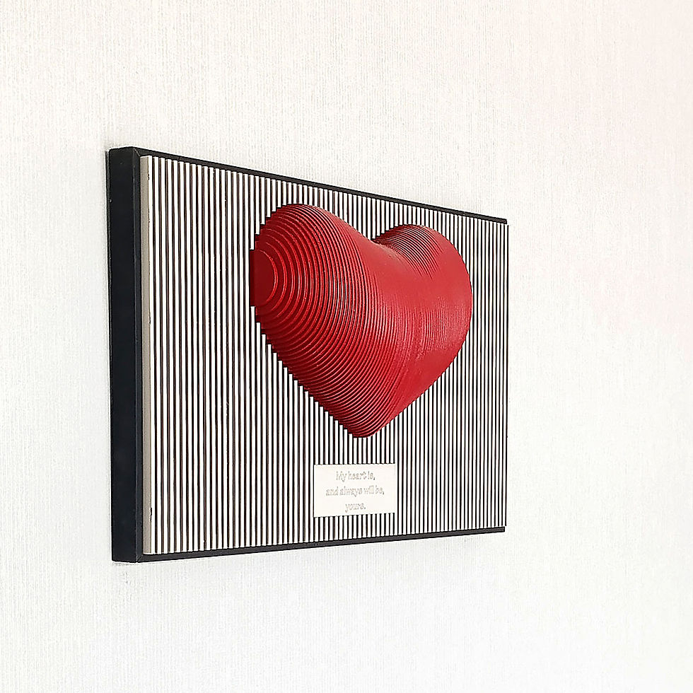 Thumbnail: A Red Heart Dedicated to Love | Parabolic Wooden Wall Sculpture