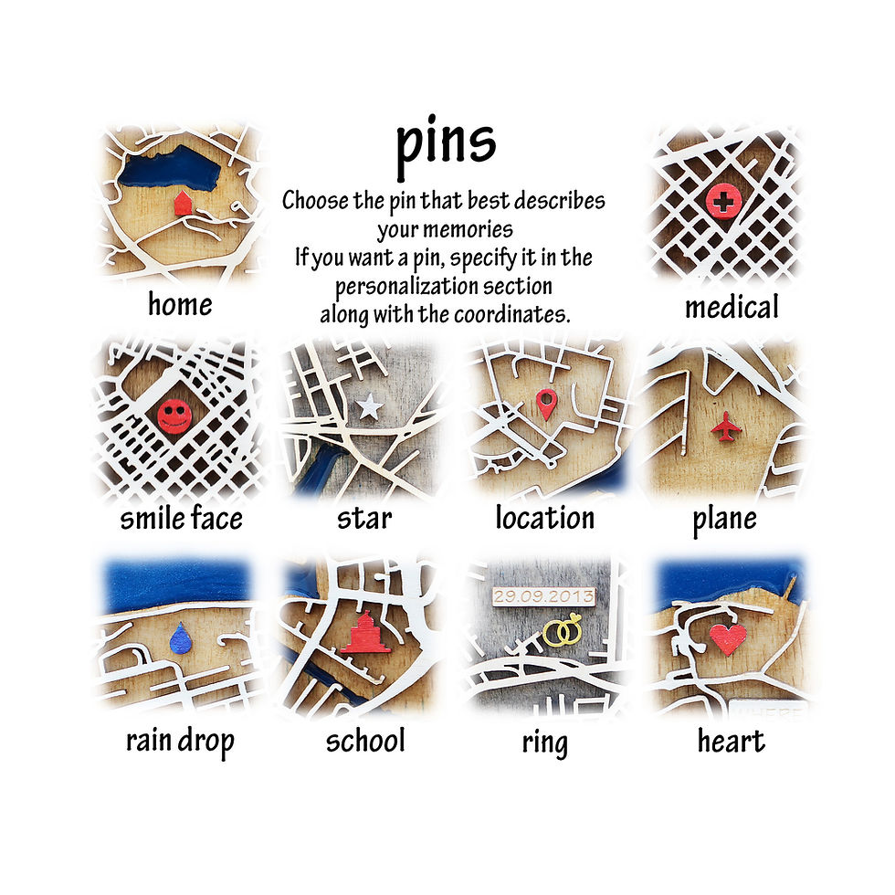 Küçük resim: dünya haritası pin seçenekleri