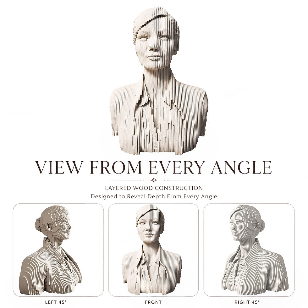 Thumbnail: Custom Lawyer Sculpture from Photo – Personalized Layered Wooden Bust