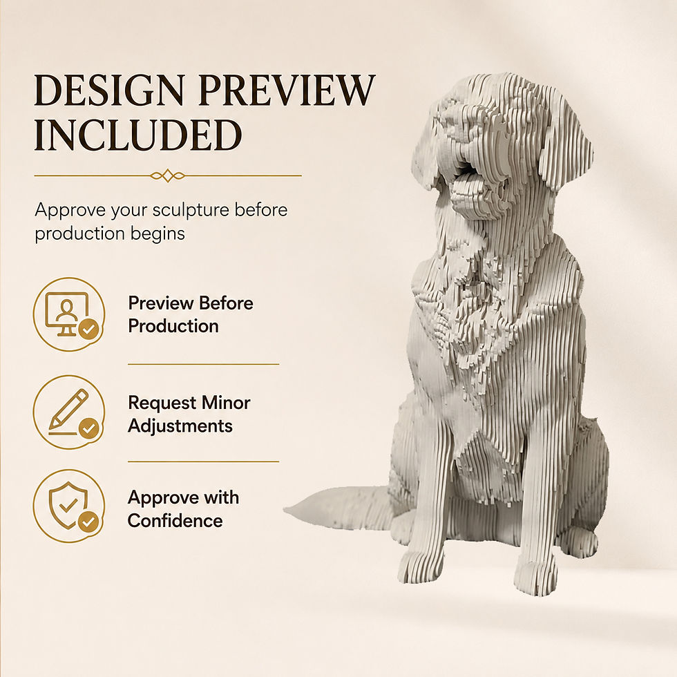 Thumbnail: Personalized Wooden Dog Sculpture from Your Photo