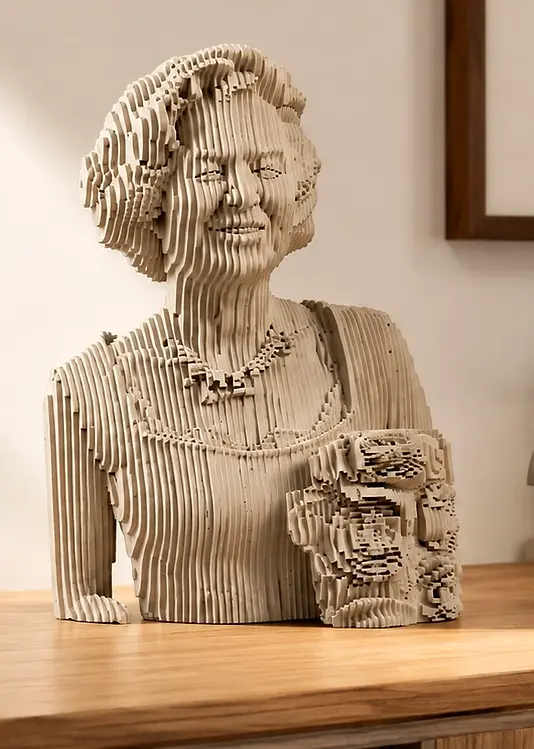 photo to sculpture