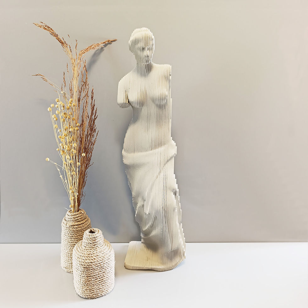 Thumbnail: Modern Venus de Milo Statue: Abstract Wooden Greek Art Decor