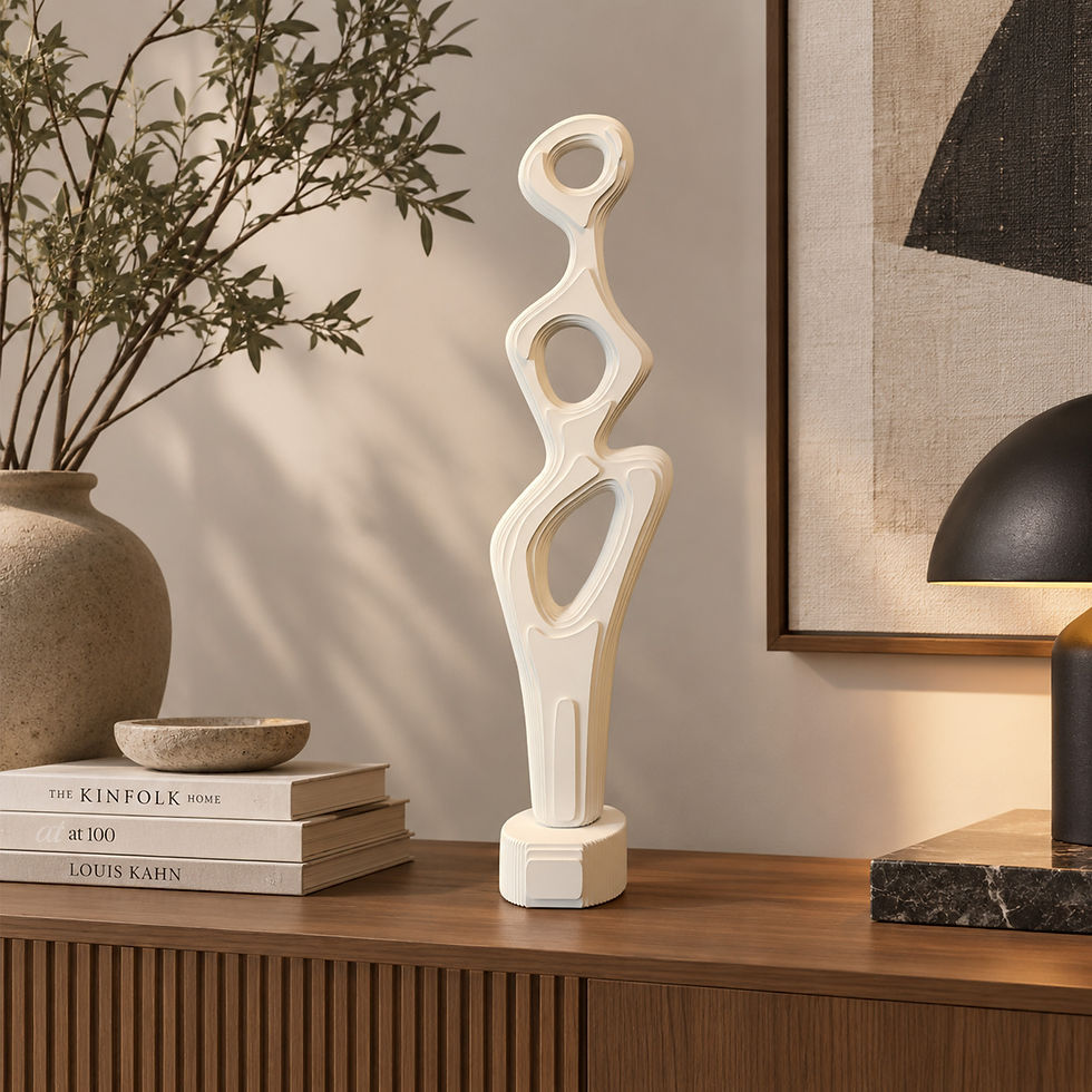 Continuum Ahşap Heykel | El Yapımı Modern Parametrik Masaüstü Sanatı