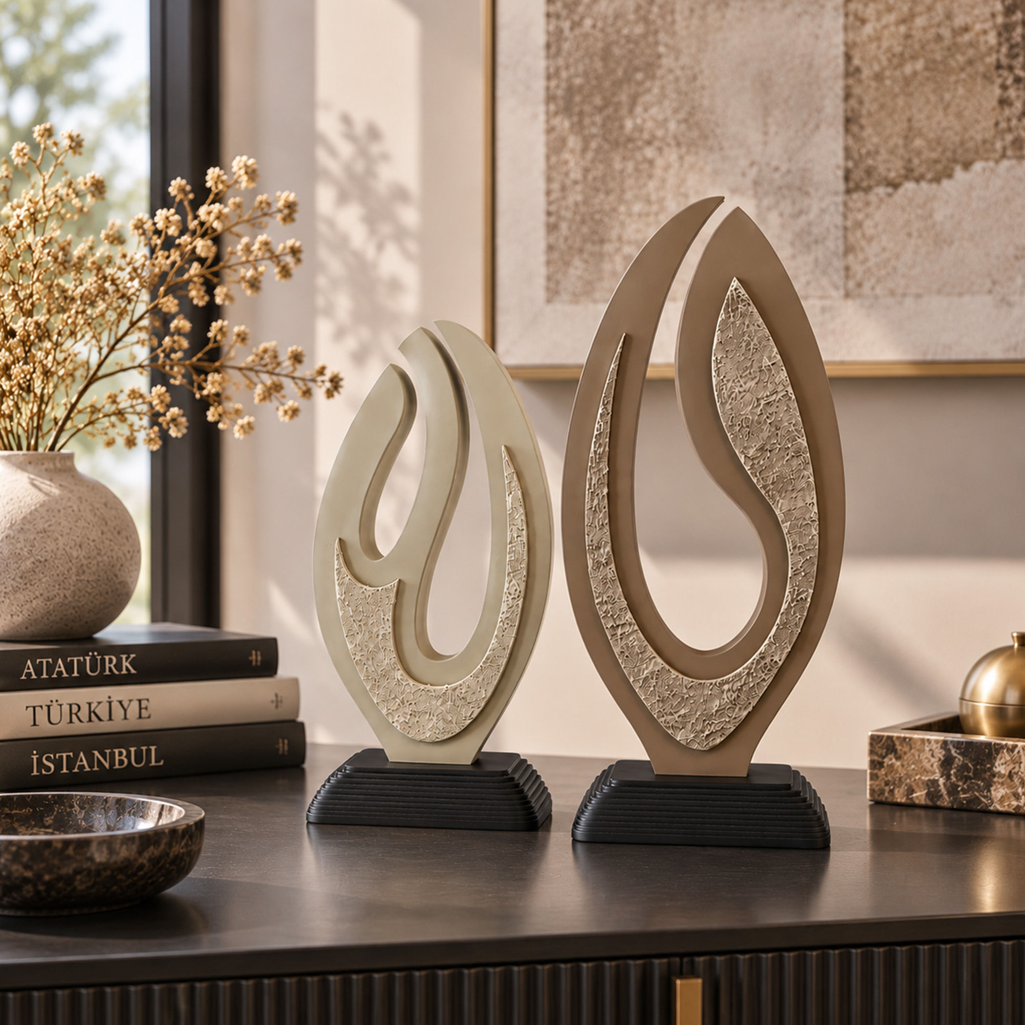 Fluvia Dekoratif Heykel | Modern Akış ve Denge Heykeli