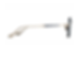Matsuda M3123 Brushed Gold and Navy Classic Contemporary Mixed Material Sunglass Frame with Blue/Gray Lenses Side View