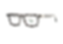 Theo Ceppo Panty and Transparent Heavy Mosaic Rectangular Eyeglass Frames Front/Side View