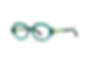 Anne & Valentin Vassia Translucent Teal & Light Green Cute Petite Textured Eyeglass Frame Front/Side View