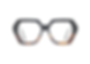 Henau Lamba Black & Tortoise Sculptural Artistry Eyeglass Frame Front View