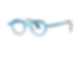 Theo Asscher Elly Blue Matte Angular Titanium Geometric Eyeglass Frame Front/Side View