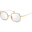 Thumbnail: Dita Marea Yellow Gold & Black Women's Soft Weightless Tailored Eyeglass Frame Front/Side View