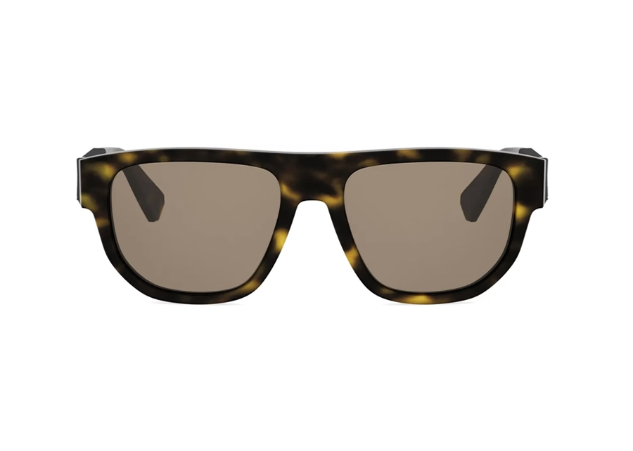 Thumbnail: Bvlgari BV40072I Matte Havana Sporty Aluminum Watch-Inspired Sunglass Frame with Brown Lenses Front View