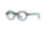 Anne & Valentin Ayo Tortoise & Translucent Blue Petite Expressive Trapezoidal Eyeglass Frame Front/Side View