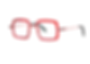 Theo Super Hot Red Shine Thin Bright Square Eyeglass Frame Front/Side View