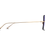 Thumbnail: Matsuda M5005 Brushed Gold Elegant Modern Square Rimless Sunglass Frame with Cafe Blue Gradient Lenses Side View