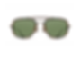 Thumbnail: Matsuda M3123 Antique Gold & Dark Tort Classic Contemporary Mixed Material Sunglass Frame with Sage Green Lenses Front View
