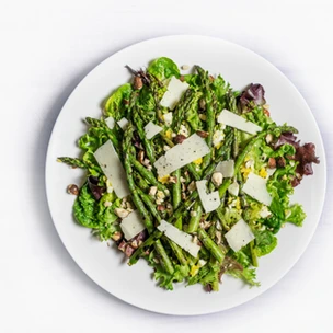 Spring greens and pecorino salad