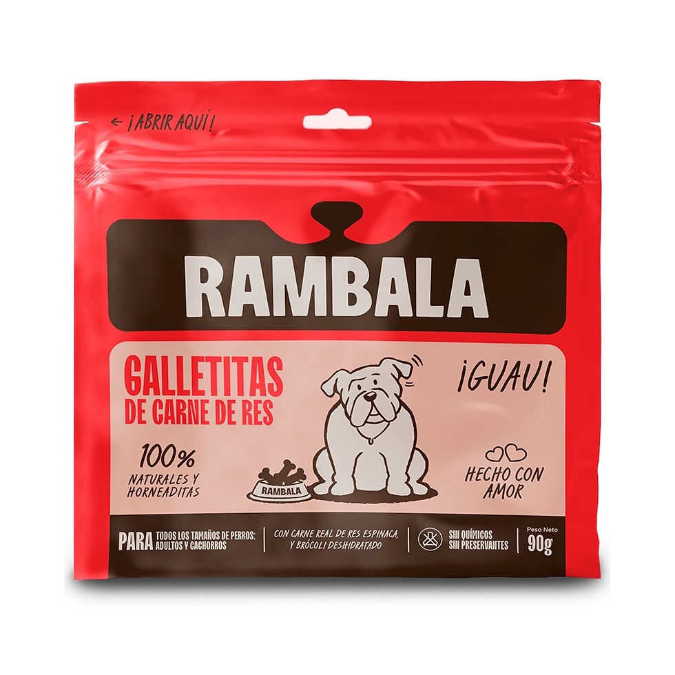 RAMBALA GALLETITAS CON CARNE DE RES GUAU 90 GR